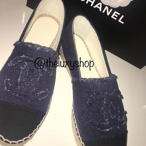 ❌SOLD❌ Chanel Espadrilles Denim Blue